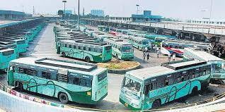 Bus stands covered in Town bus App